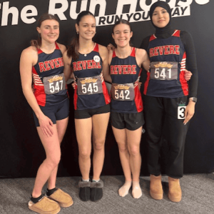 Senior Captains Gemma Stamatopoulos, Danni Hope Randall and Rania Hamdani and sophomore Zizi Kalliavas.