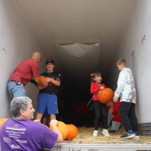 The truck was almost empty as of midmorning due to dedicated volunteers.