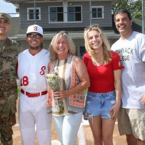 Left-fielder David Turilli was accompanied by his family member, brother, Darren, mother, Kelly, sister, Toni and father, David. Turilli plans to attend Merrimack College, majoring in sports management.