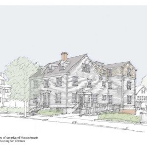 An architect’s sketch of the 12-unit veterans housing development to be located at 105 Salem St. by Volunteers of America of Massachusetts (VOAMASS) thanks to an award by the City of Malden’s Affordable Housing Trust Fund.