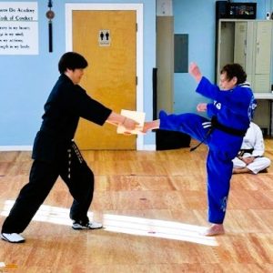 A BIRTHDAY MILESTONE: On the day she turned 84, Virginia Rooney earned her 2nd Degree Black Belt at Sun Taekwondo Academy in Danvers. (Courtesy photos to The Saugus Advocate)
