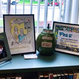WIN IT AND READ IT: Visitors to The Saugus Public Library who view the September Saugus Advocate Sketch Artist Exhibit will have a chance to win a copy of Saugus native Michael R. Maruzzi’s inspirational memoir, “Walking is Overrated.” (Courtesy photo to The Saugus Advocate by Joanie Allbee)