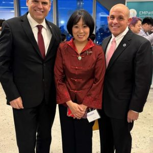Picture from left to right: Mayor Gary Christenson, Mai Du Founder of the Wah Lum Kung Fu and Tai Chi and State Representative Steve Ultrino on right. (Courtesy photo)