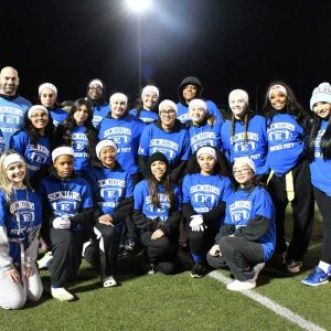 Shown from left to right: Front row, kneeling: Ava Goodwin, Shyann Ambersley, Suzanne Maharjan, Evellyn Nunes, Cheyann Palmariello and Veronica Vo; middle row: Katherine Ramirez, Alex Fuentes, Brigitte Reyes-Cortez, Alyssa Parziale, Jackeline Sampaio, Camille Camillo, Rebecca Hickey, Lily Odiari, and Coach Steph Devino; back row: Coach Domenick Persuitte, Layla Cardona, Abigail Saint Louis, Marianna Rojas and Kaesta Sandy. (Courtesy photo, Coaches Domenick Persuitte and Stephanie Devino)