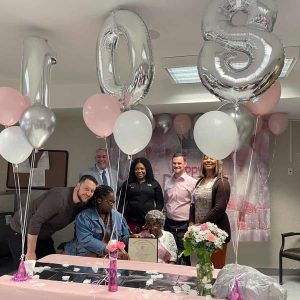 State Rep. Joe McGonagle is shown wishing Izulia Presome a happy 108th birthday along with her family and friends recently.