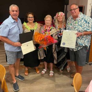 State Rep. Joe McGonagle presented Citations to Epifania Pastore in recognition of her 80th birthday at her birthday party with her loving family.