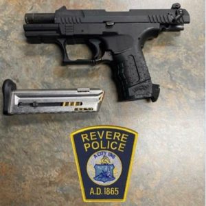 The .22 caliber handgun that was recovered by detectives. (Courtesy of Revere Police Dept.)