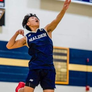 Jason Ong is a key senior on the Malden High Boys Volleyball Team. (Advocate Photo/Henry Huang)