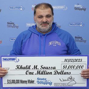 Khalil Soussa is $1 million richer after his house cleaner found a forgotten lottery scratch ticket in a vase in his house. (courtesy photo)