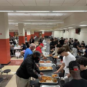 Pregame meal prepared by local eateries.