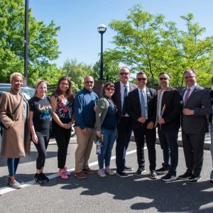 Elected officials, Everett Public Schools staff and other attendees joined Superintendent Hart and Mayor Van Campen at the Fifth Annual Pride Day celebration at Everett High School.