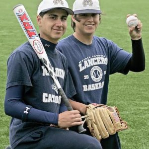 Two of the late Coach Christie Serino’s sons played locally at Malden Catholic: Anthony Serino (left) and Nick Serino (right). Nick, a 2007 Malden Catholic graduate, starred at UMass Amherst and later played professionally in the Toronto Blue Jays organization. Tony Serino, a 2009 Malden Catholic graduate, also played at UMass Amherst. Malden Catholic baseball went 70-27 in the four seasons from 2006-2009 when the Serinos wore the Lancer uniform under then Head Coach Steve Freker, whose Malden High team hosts the Christie Serino Classic today. (Courtesy Photo